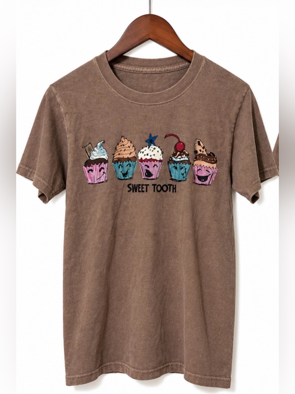 Brown 'Sweet Tooth' Graphic Tee - Short Sleeve
